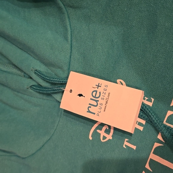 NWT Disney The Little Mermaid Women's Teal Aquamarine Hoodie Sweatshirt 3X - Picture 7 of 11